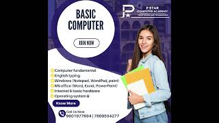 Learn Basic Computer Skills with P-Star Computer Education | Start Your Digital Journey Today