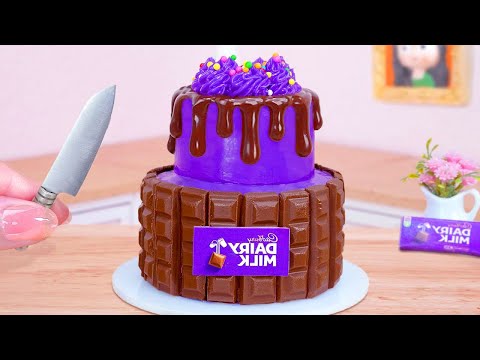 Miniature kitkat chocolate cake – sweet dairy milk cake decorating ideas by mini cakes making