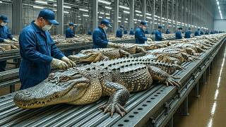 HOW MILLIONS of CROCODILES are PROCESSED EVERY YEAR in the LEATHER and MEAT INDUSTRY