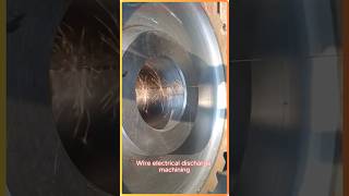 Wire electrical discharge machining or EDM process #manufacturing