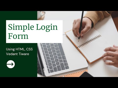 Simple login form using HTML, CSS | Vedant Tiware