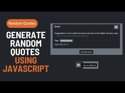 Random Quote Generator And Copy To Clipboard | JavaScript Fetch API  #qoutes  #api