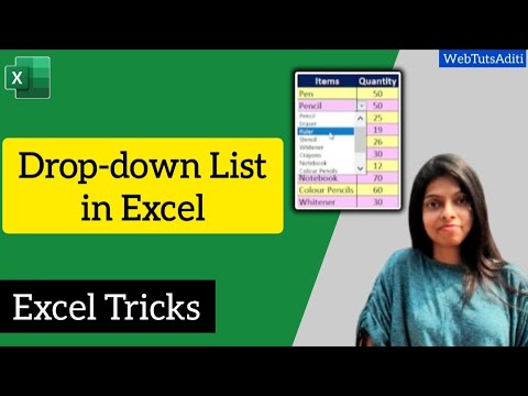 Drop-down list in Excel | Excel Tricks #excel #exceltips #webtutsaditi #shorts #short #shortvideo