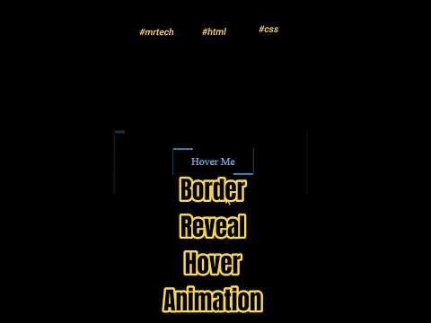 ✨How to Create Border Reveal Hover Button using HTML & CSS | CSS Animation✨ #coding #shorts