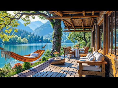 ☕ Tranquil Jazz at the Lake Cabin | Relaxing Jazz For Good Mood | Cozy Morning With Gentle Jazz