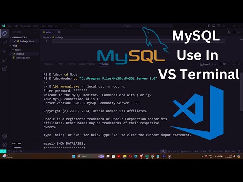 Using Mysql Server in VS Terminal | Run Mysql Server in Vs Terminal