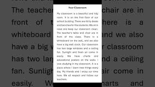 Your Classroom Paragraph || My Classroom Paragraph || Class 6 Paragraph || Class 7 Paragraph