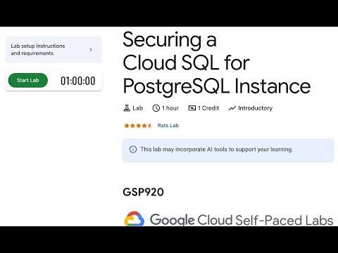 GSP920 - Securing a Cloud SQL for PostgreSQL Instance  | Google Cloud Qwiklabs