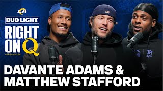 Matthew Stafford & Davante Adams: No-Look Passes & Career Lessons | Right On Q With Quentin Lake