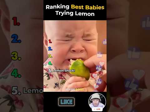 🍋 Ranking the Best Babies Trying Lemon for the First Time! #baby #shorts