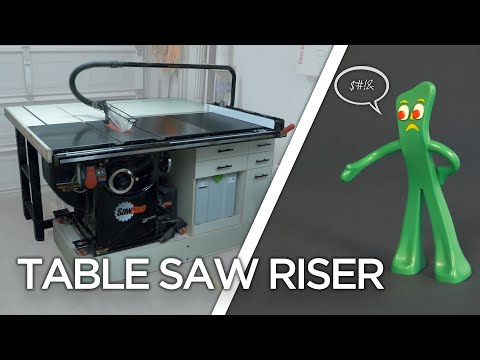 Table Saw Riser and Workstation (Raise Your Saw to a Comfortable Height)