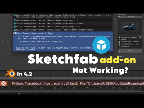 Sketchfab addon not working on Blender 4.5+ [Solution]