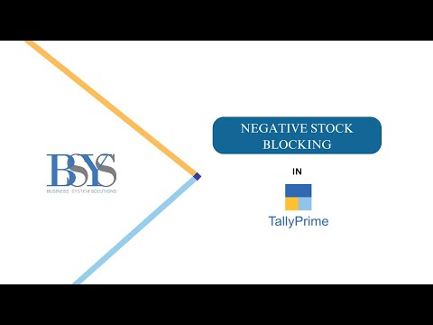 NEGATIVE STOCK BLOCKING | #customization  | #TallyPrime #bsys  #Nairobi #Mombasa #Kenya #ERP
