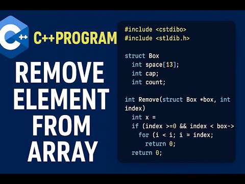 C++ Program: Remove Element from Array Using Struct and Function | Data Structures Example
