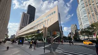 Walking Outside Lincoln Center for the Performing Arts, New York