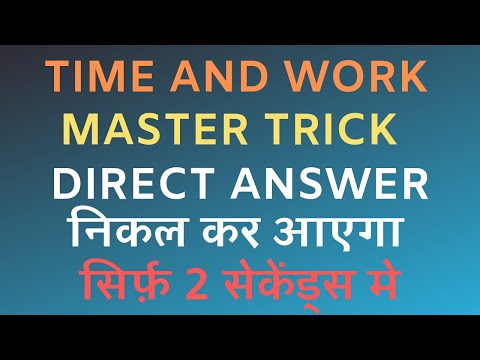 Time And work-Concepts and Short Trick