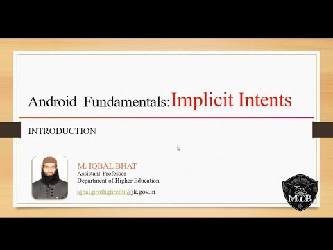Lecture 8(C): Android Implicit Intents in Urdu Hindi