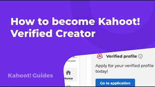 How to become Kahoot! Verified creator