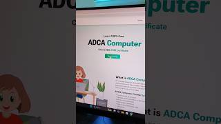 ADCA Course Free With Certificate #adca #computer #laptop #viral #reels #shorts #course #viralvideo