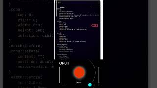Earth Orbit System using html and Css #cssdesign #webdesignmagic