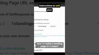 Instant Landing Page Magic in Just 2 Steps Using GetResponse! Create Yours Now! 💥✨