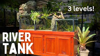 3-Tier Sunlit River Aquarium (with a Waterfall)