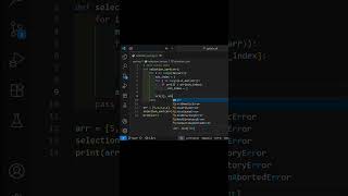 Selection Sort in Python  #pythonprogramming #coding #csestudent