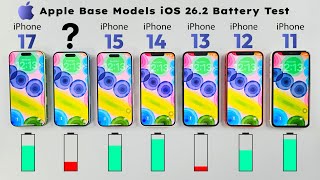 iPhone 17 vs 16 vs 15 vs 14 vs 13 vs 12 vs 11 - iOS 26.2 BATTERY TEST 