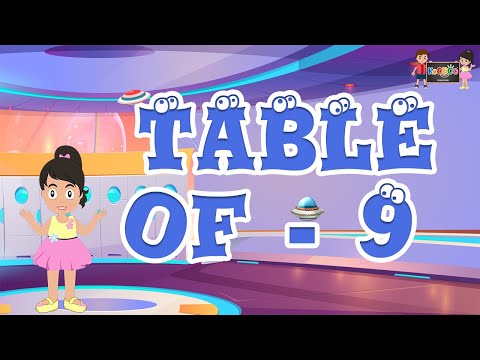 Table part 9 in English | English Table 9 | KooBoo | 9 Table for Kids | English Kids Learning