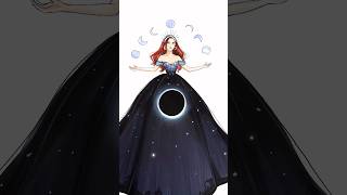 Eclipse Gown 🌘🌑🌒 #eclipse #eclipse2024 #fashionillustration #asmr #copicmarkers #illustration