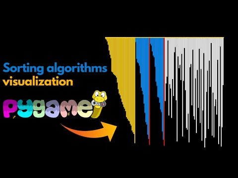 Sorting algorithms visualization using pygame