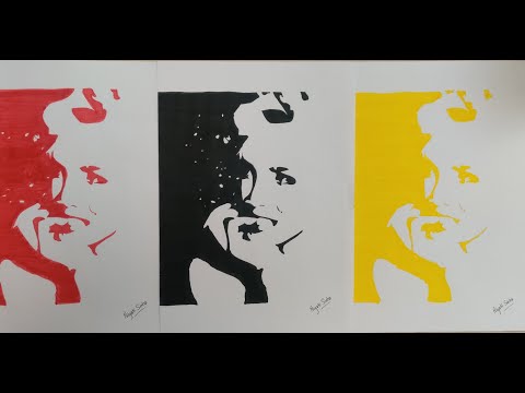 ABSTRACT ART BY NIYATI SINHA | BRUSH PEN ART | TRI_PORTRAIT ART | MONO_COLORED FEMALE PORTRAIT