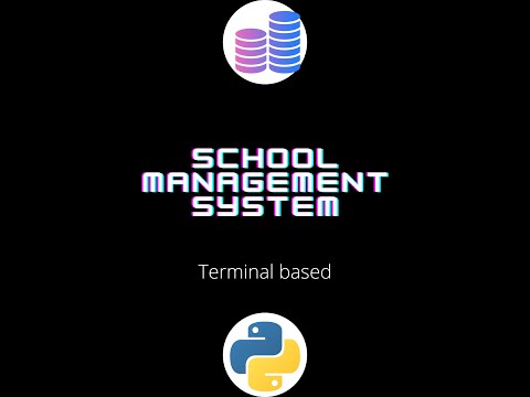 School Management System (terminal) with python