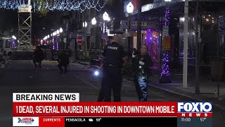 1 dead, several injured in downtown Mobile shooting