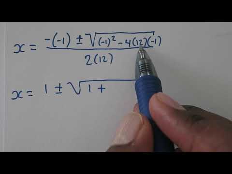 Solving Quadratic Equations (Using Quadratic Formula)