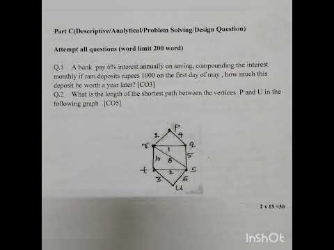 Discrete mathematics Structures (DMS)Model paper RTU.
