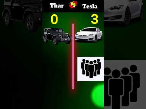 Mahindra Thar vs Tesla #car #comparison