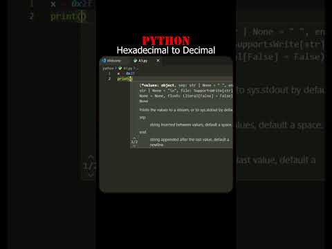 How to convert a Hexadecimal to Decimal in Python Language | #shorts #python #c #program