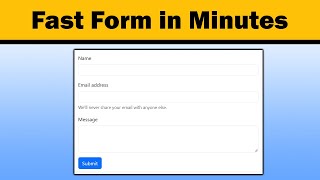 How to Create HTML Forms Fast with Bootstrap | HTML, CSS, & Bootstrap Tutorial