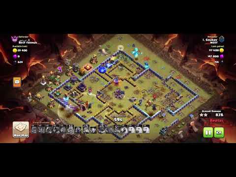 TH15 War Domination! Electro Dragon + Balloon = 3 Stars!