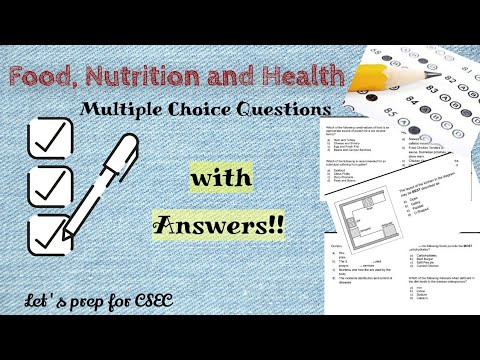 Multiple Choice Questions w/ Answers || Food, Nutrition and Health