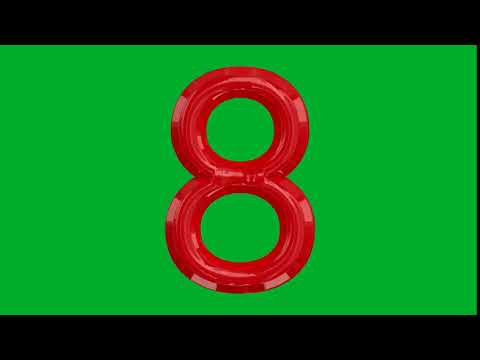 No Copyright Free Figure Number 8 Greens Screen Background video.....