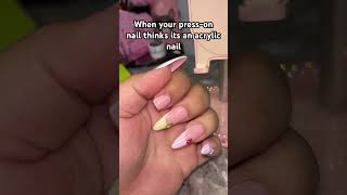 Ive been soaking it for 20 minutes..in ACETONE #nails #pressonnails #fy