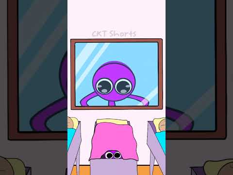 Purple Rainbow Friends Baby hungry for kids meal (cartoon animation) #shorts #rainbowfriends2