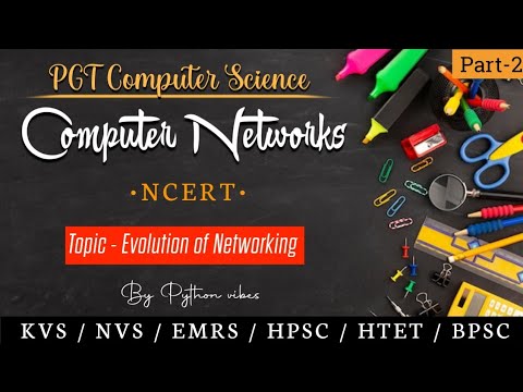 [PGT-COMPUTER SCIENCE] "CLASS 12" Ch 10-Computer Network | Topic -  Evolution Of Networking