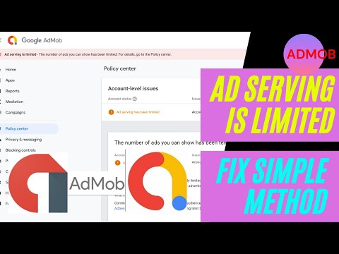 how to fix Ad serving is limited in AdMob  2021 only 5 minute simple method
