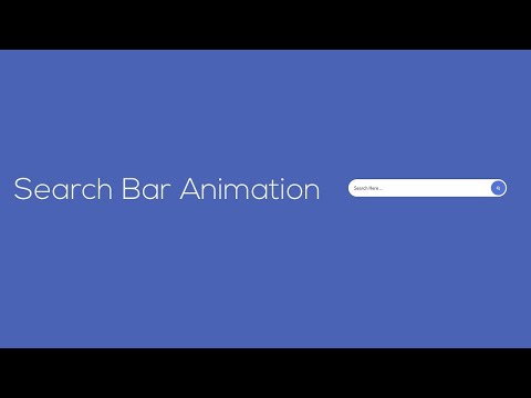 How To Make Beautiful Animated Search Bar with Navigation Menu Using HTML CSS