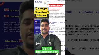 #Bitsat iteration-7 result declared #bitsat #bitspilani #bitsat2022 #engineering #counselling #Btech