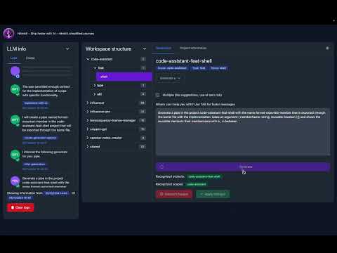 Adding a new Angular pipe with AI that formats exported members