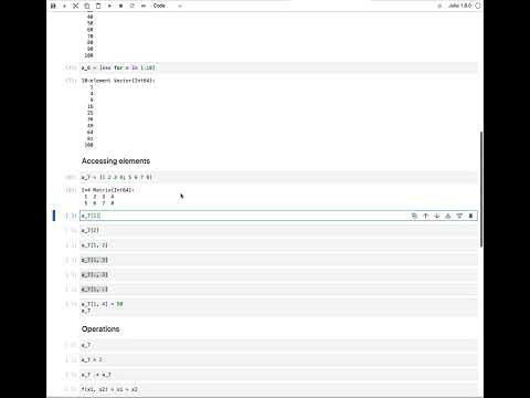 Arrays in Julia - Part 1